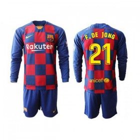 Camisolas de futebol FC Barcelona F.DE JONG 21 Criança Equipamento Principal 2019/20 Manga Comprida